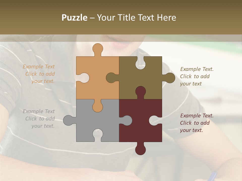 Teenager Listening Learning PowerPoint Template