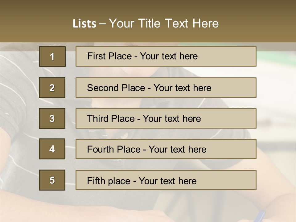 Teenager Listening Learning PowerPoint Template