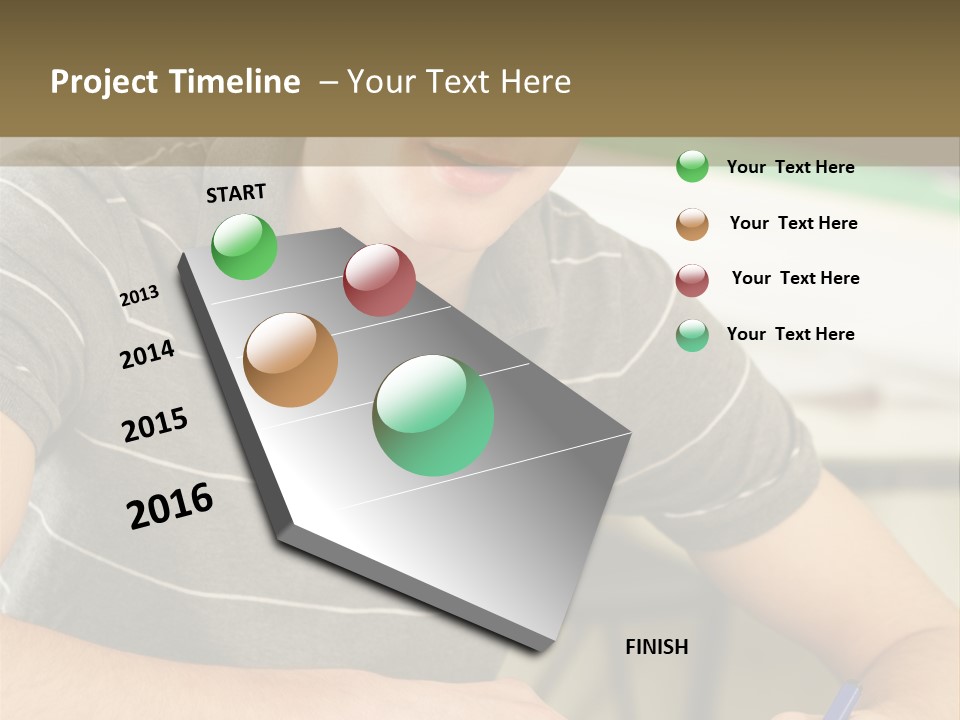 Teenager Listening Learning PowerPoint Template