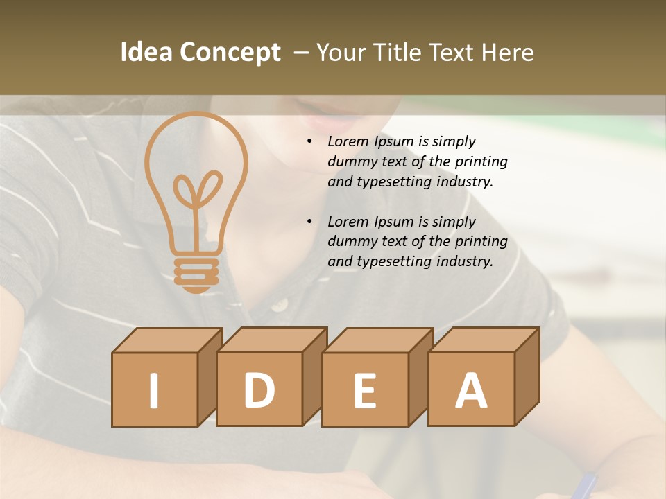 Teenager Listening Learning PowerPoint Template