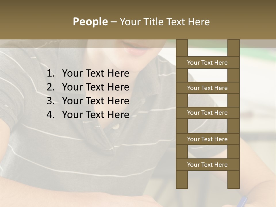 Teenager Listening Learning PowerPoint Template