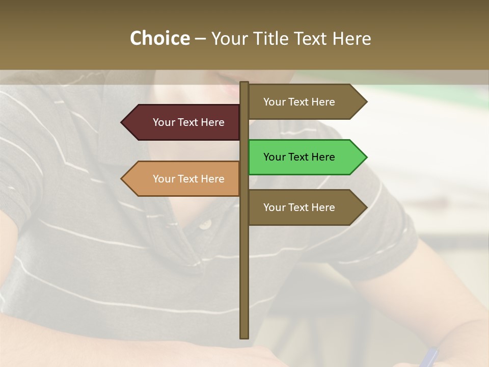 Teenager Listening Learning PowerPoint Template