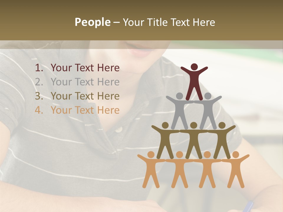 Teenager Listening Learning PowerPoint Template