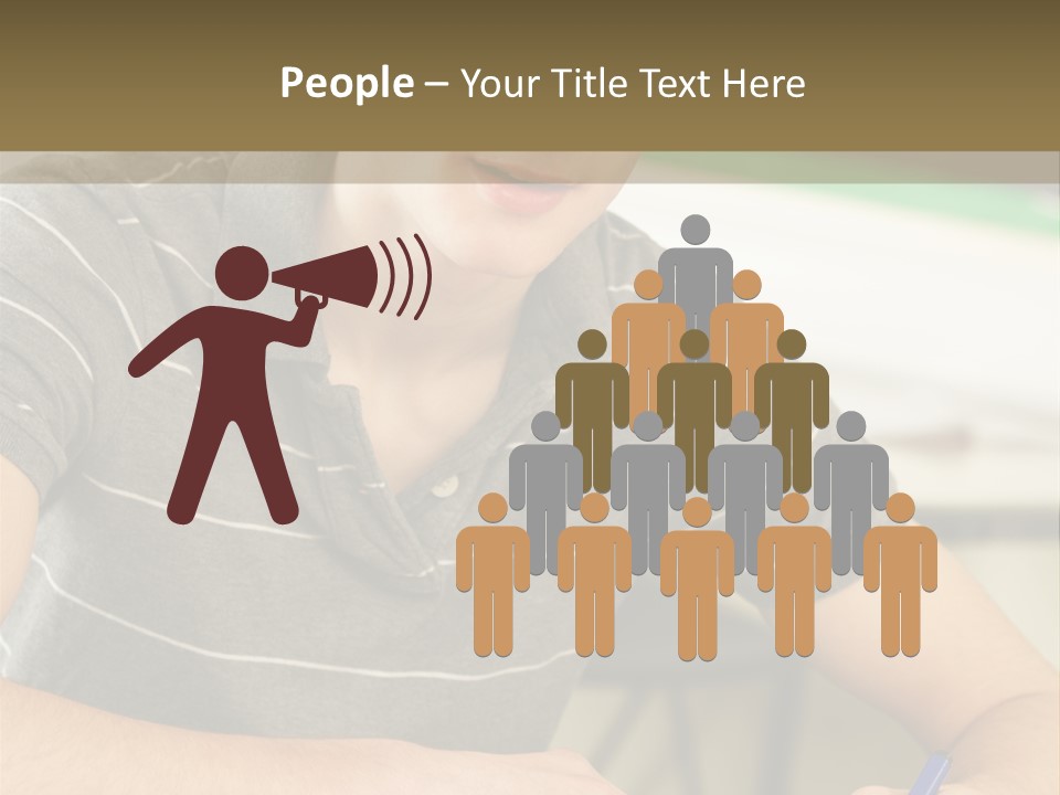 Teenager Listening Learning PowerPoint Template