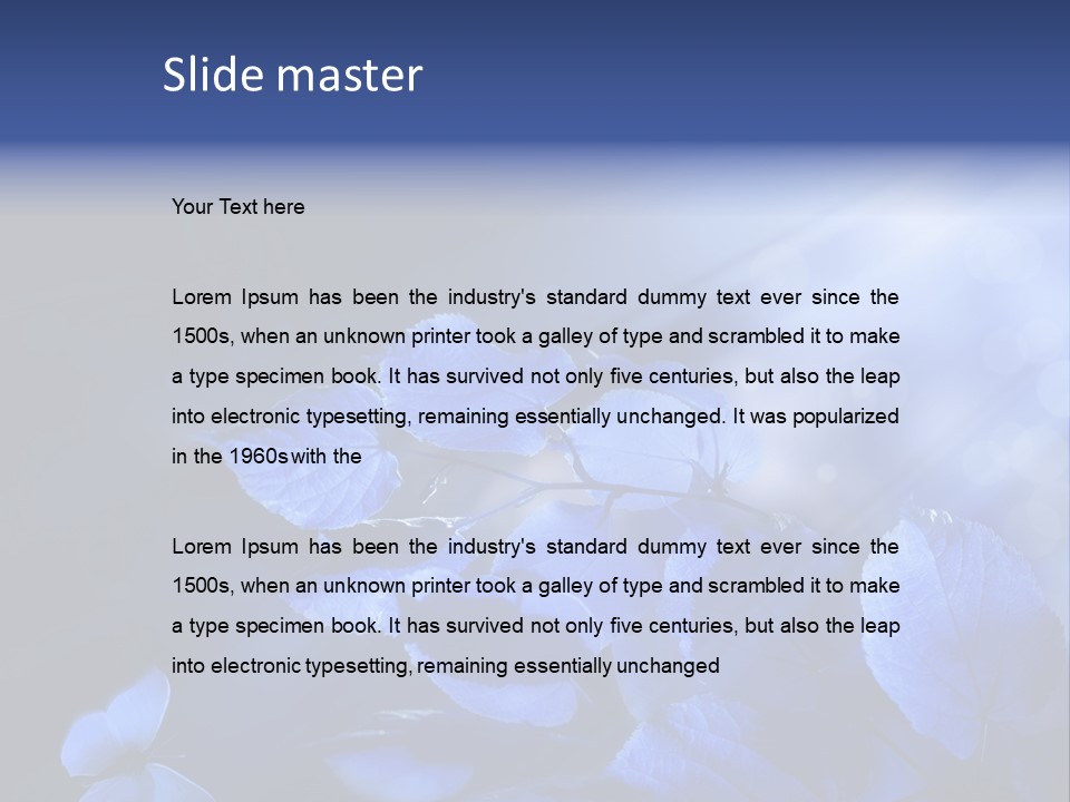 Green Butterfly Foliage PowerPoint Template