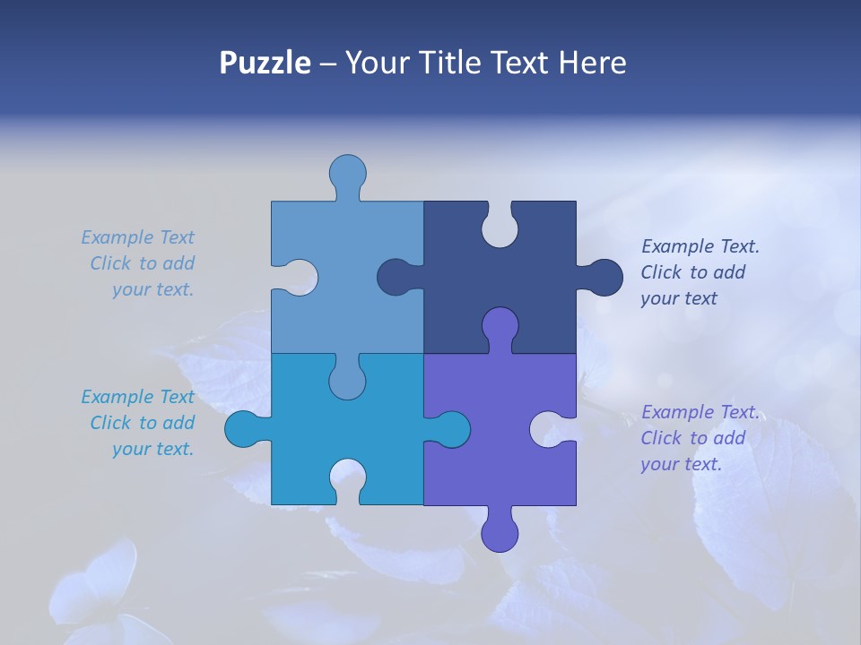 Green Butterfly Foliage PowerPoint Template