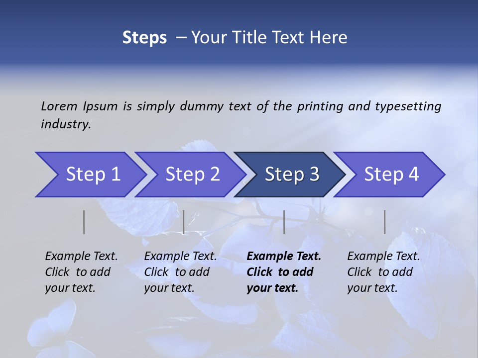 Green Butterfly Foliage PowerPoint Template