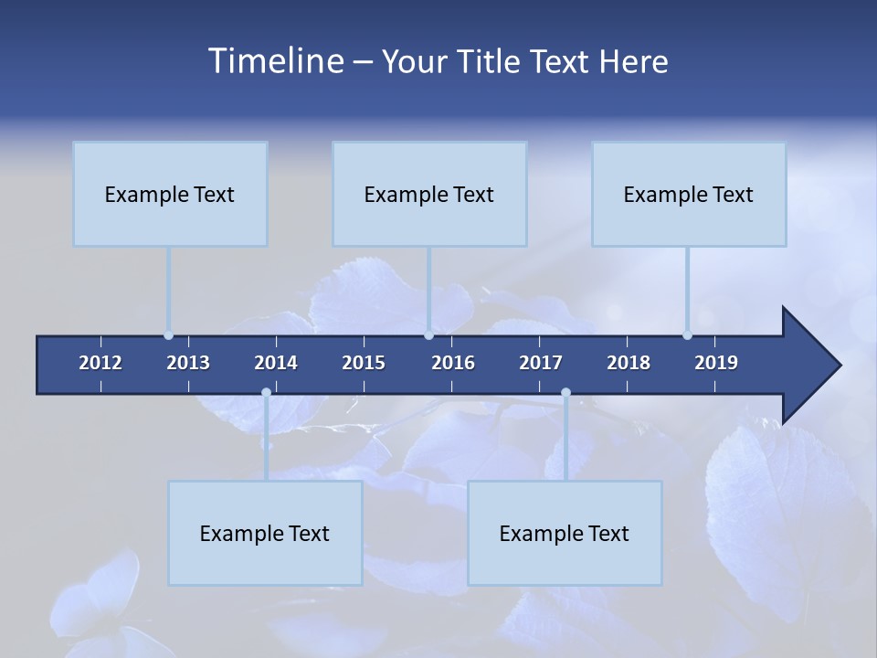 Green Butterfly Foliage PowerPoint Template