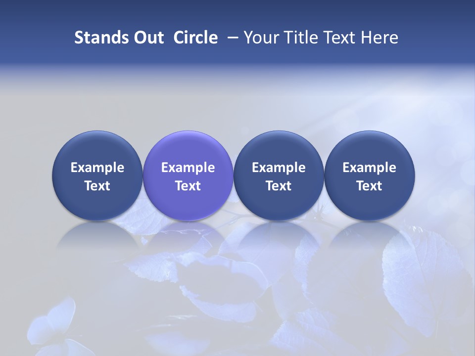 Green Butterfly Foliage PowerPoint Template