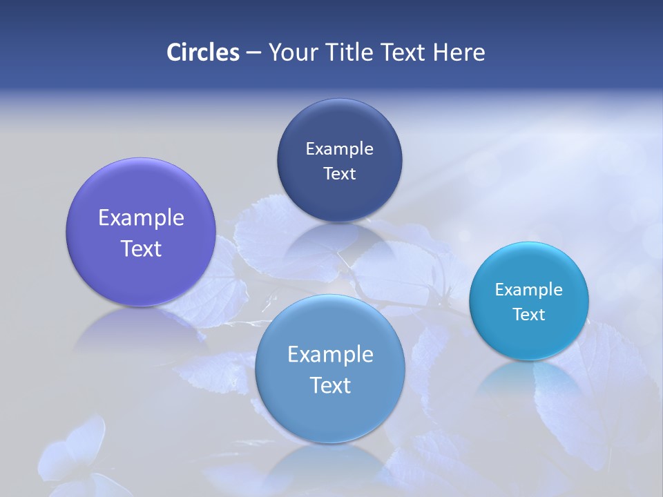 Green Butterfly Foliage PowerPoint Template