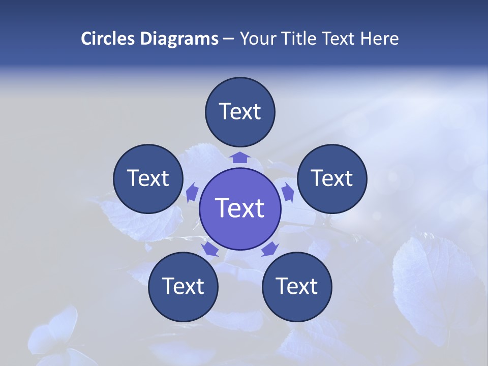 Green Butterfly Foliage PowerPoint Template