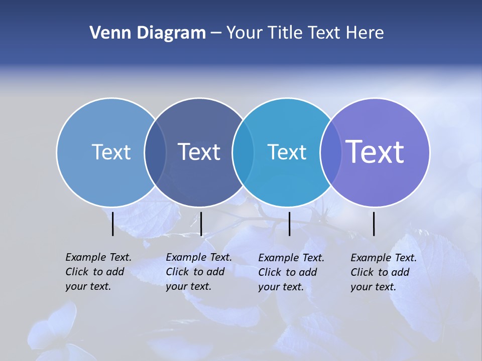 Green Butterfly Foliage PowerPoint Template