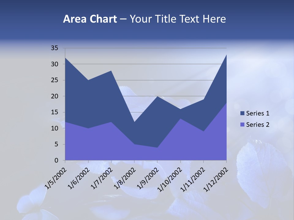 Green Butterfly Foliage PowerPoint Template