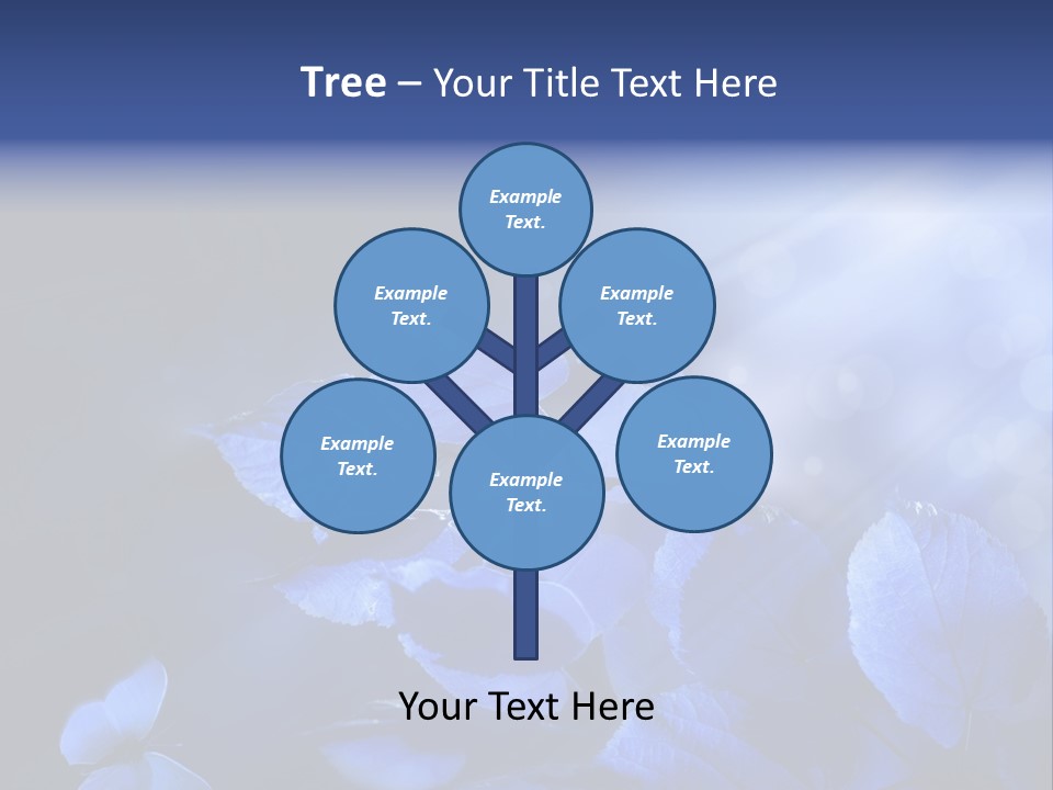 Green Butterfly Foliage PowerPoint Template