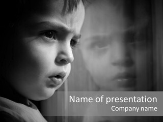 Window Depressed Sad PowerPoint Template