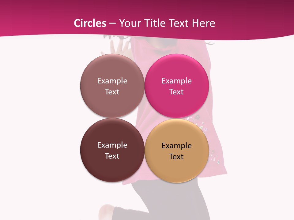 A Young Girl Jumping In The Air With Her Arms Outstretched PowerPoint Template