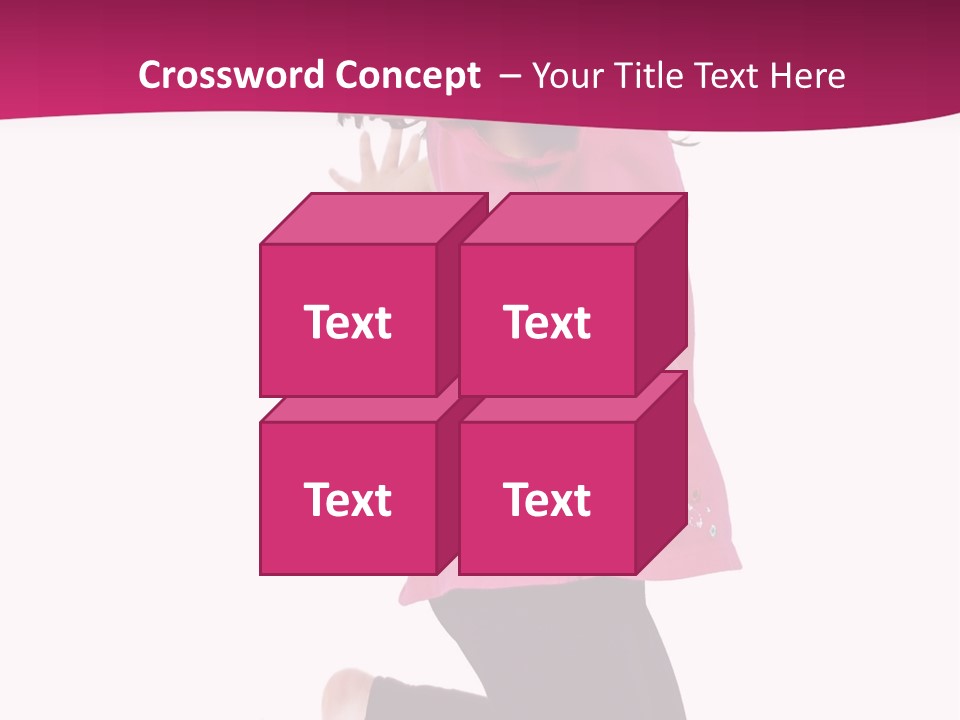 A Young Girl Jumping In The Air With Her Arms Outstretched PowerPoint Template