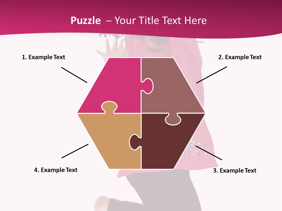 A Young Girl Jumping In The Air With Her Arms Outstretched PowerPoint Template