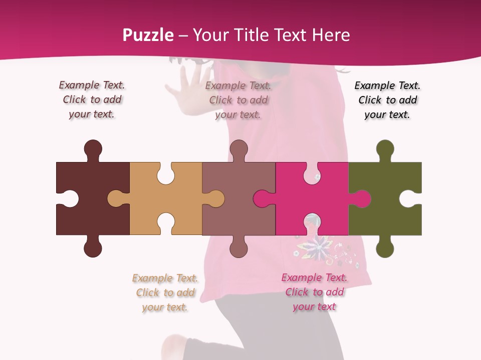 A Young Girl Jumping In The Air With Her Arms Outstretched PowerPoint Template