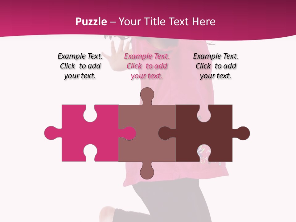 A Young Girl Jumping In The Air With Her Arms Outstretched PowerPoint Template