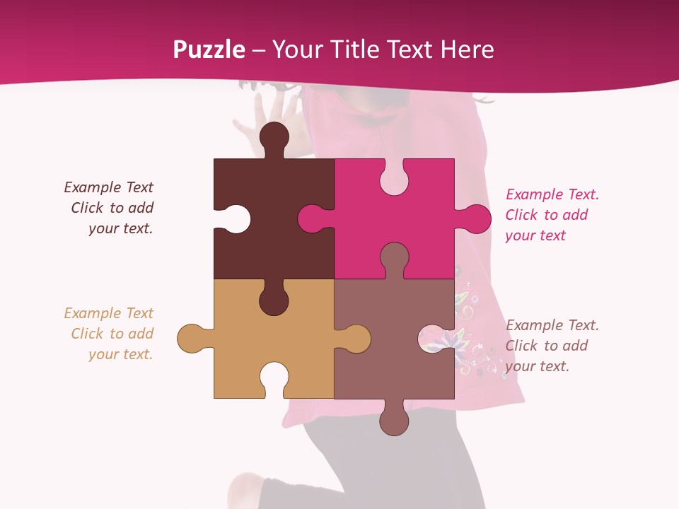 A Young Girl Jumping In The Air With Her Arms Outstretched PowerPoint Template