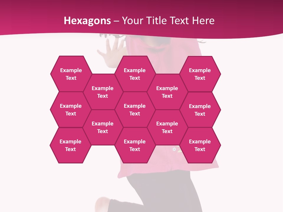 A Young Girl Jumping In The Air With Her Arms Outstretched PowerPoint Template