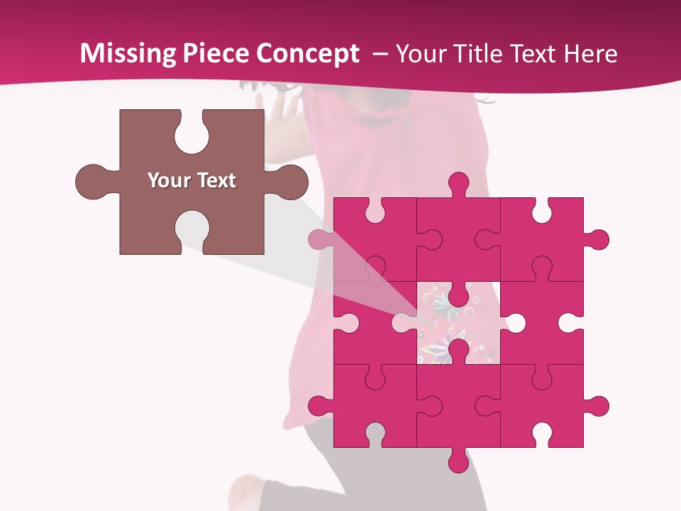 A Young Girl Jumping In The Air With Her Arms Outstretched PowerPoint Template