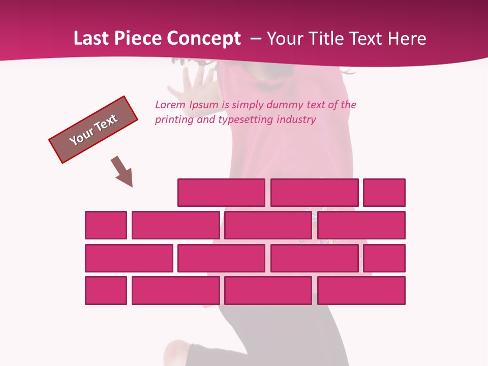 A Young Girl Jumping In The Air With Her Arms Outstretched PowerPoint Template