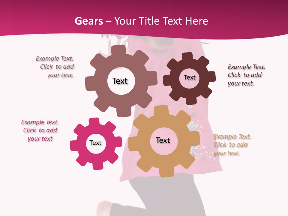 A Young Girl Jumping In The Air With Her Arms Outstretched PowerPoint Template