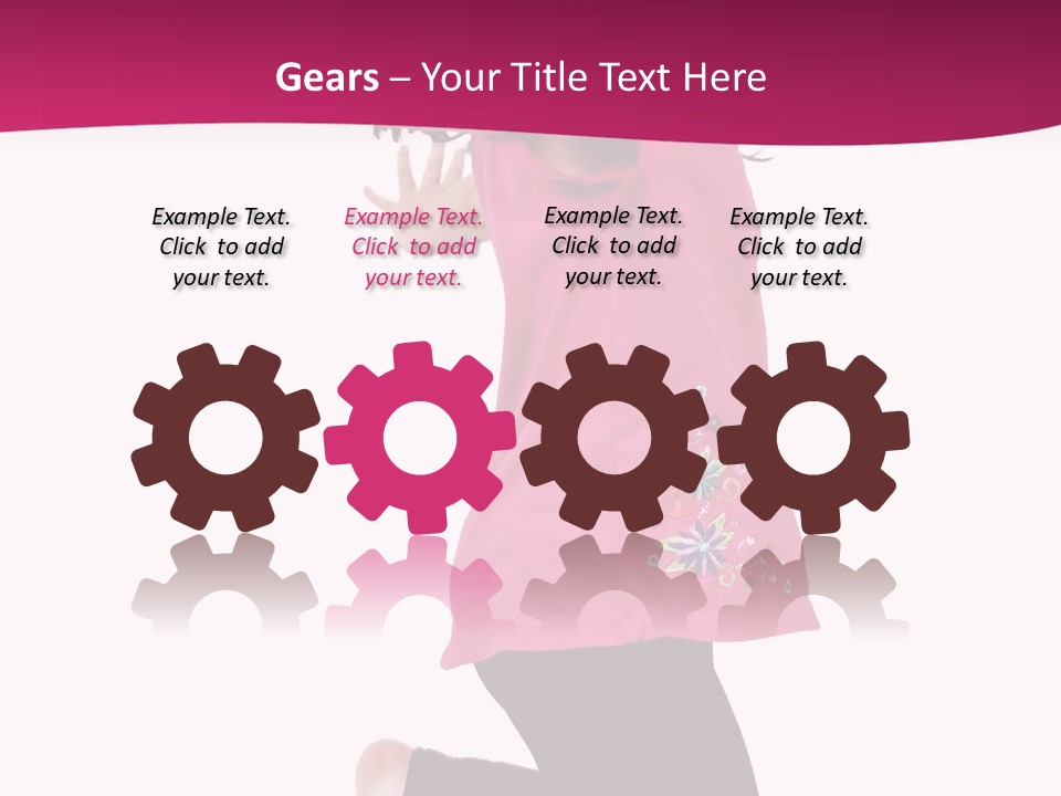 A Young Girl Jumping In The Air With Her Arms Outstretched PowerPoint Template