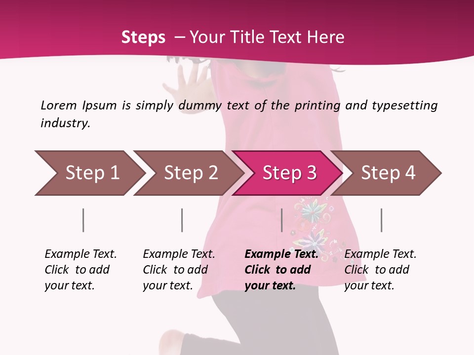 A Young Girl Jumping In The Air With Her Arms Outstretched PowerPoint Template