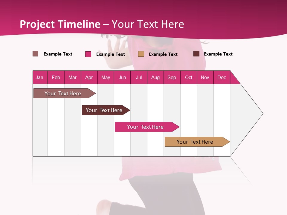 A Young Girl Jumping In The Air With Her Arms Outstretched PowerPoint Template