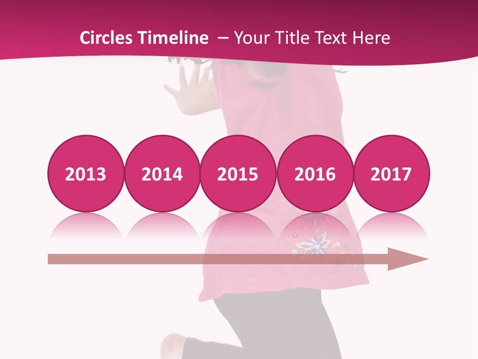 A Young Girl Jumping In The Air With Her Arms Outstretched PowerPoint Template