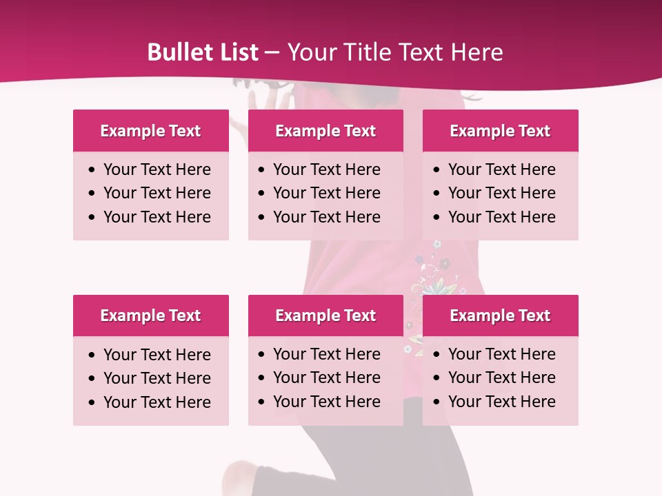 A Young Girl Jumping In The Air With Her Arms Outstretched PowerPoint Template