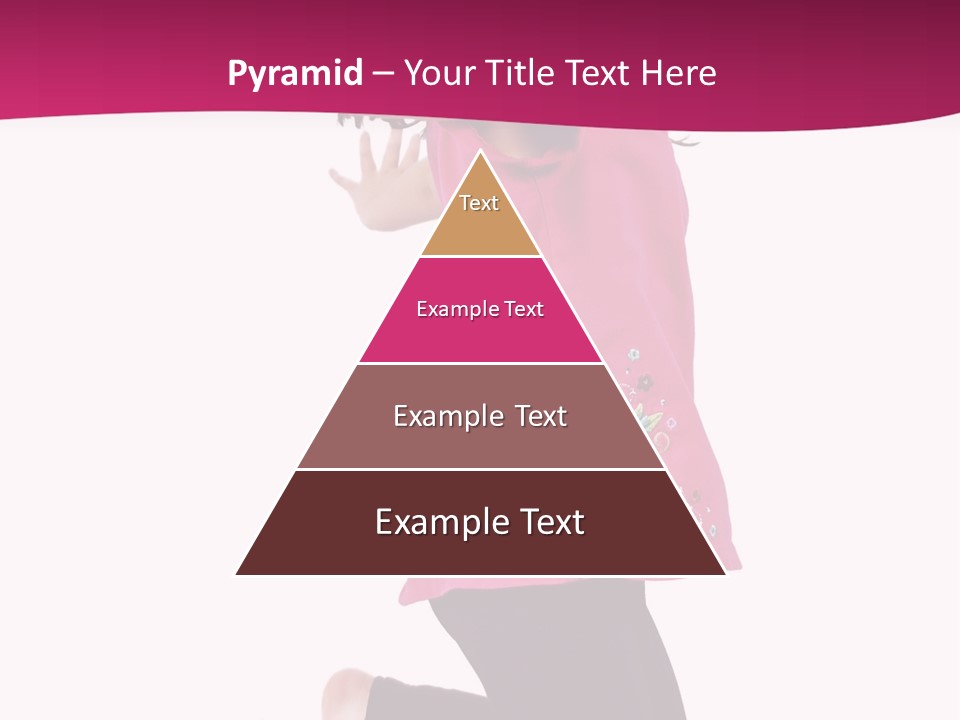 A Young Girl Jumping In The Air With Her Arms Outstretched PowerPoint Template