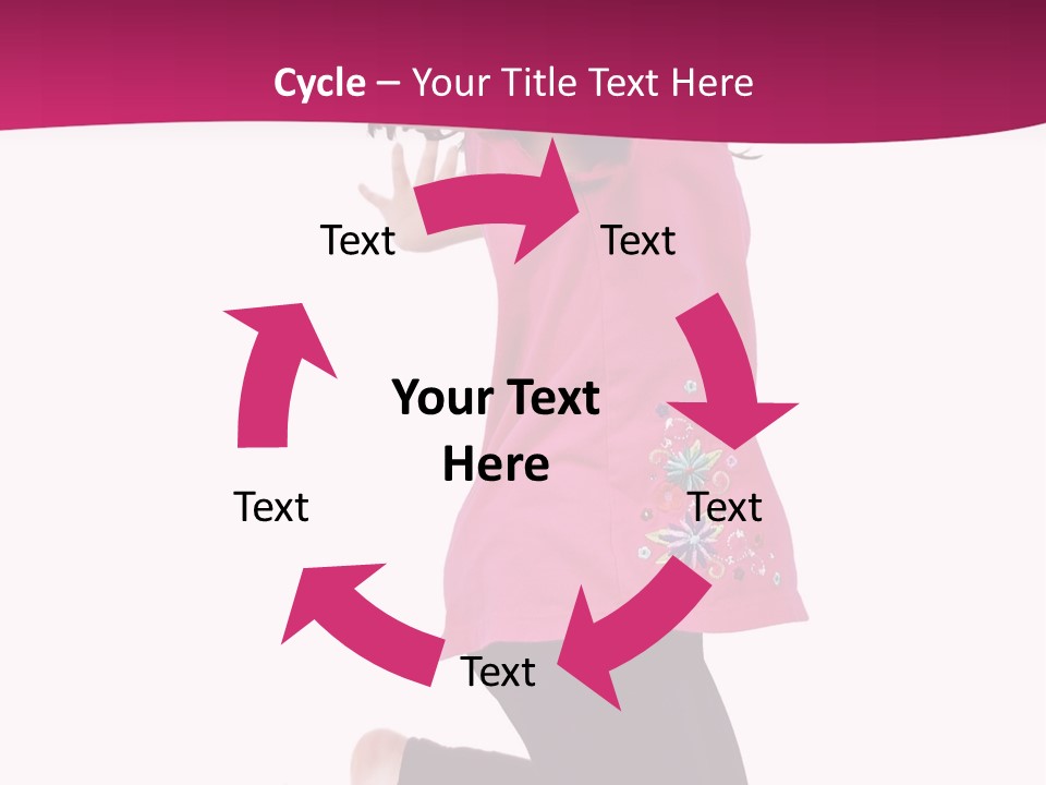 A Young Girl Jumping In The Air With Her Arms Outstretched PowerPoint Template