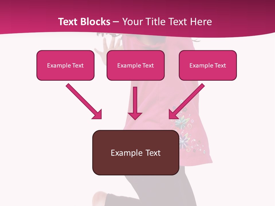 A Young Girl Jumping In The Air With Her Arms Outstretched PowerPoint Template