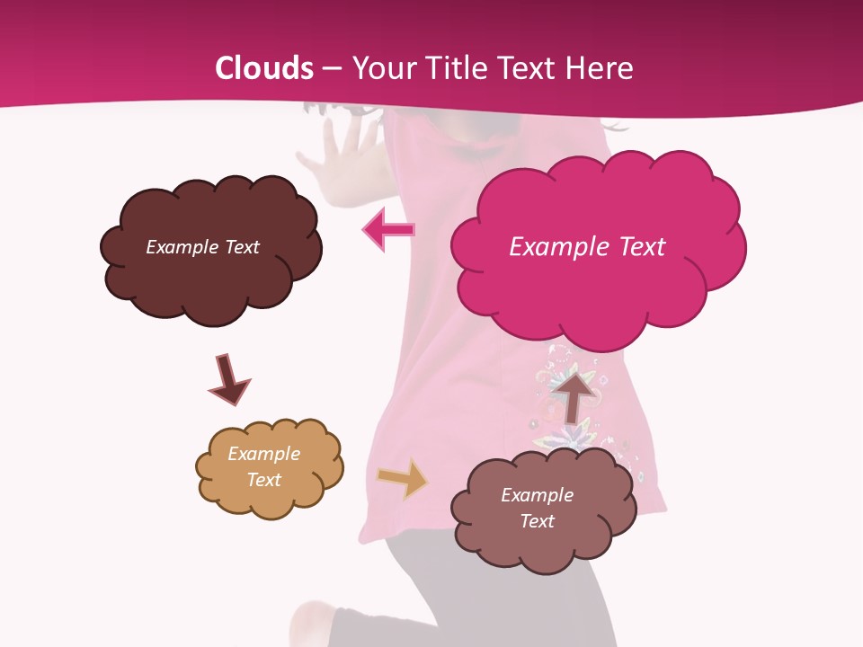 A Young Girl Jumping In The Air With Her Arms Outstretched PowerPoint Template