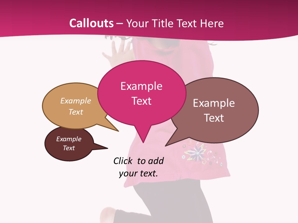 A Young Girl Jumping In The Air With Her Arms Outstretched PowerPoint Template