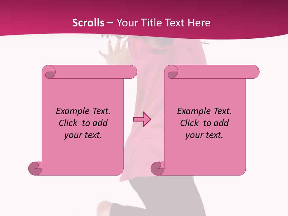 A Young Girl Jumping In The Air With Her Arms Outstretched PowerPoint Template