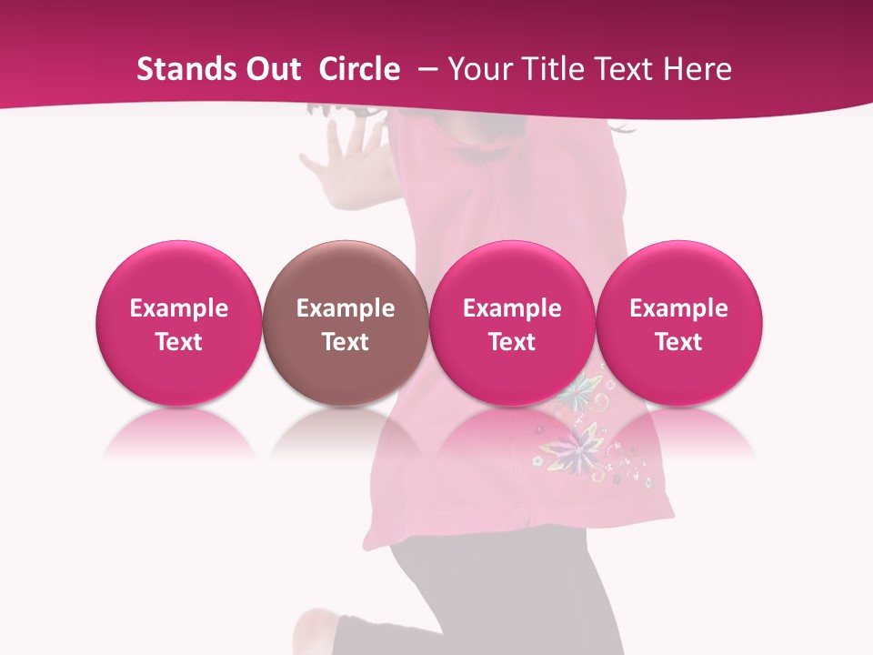 A Young Girl Jumping In The Air With Her Arms Outstretched PowerPoint Template