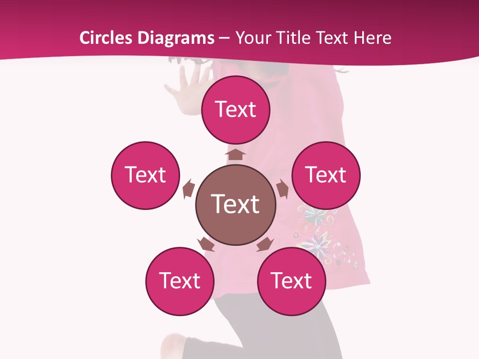 A Young Girl Jumping In The Air With Her Arms Outstretched PowerPoint Template