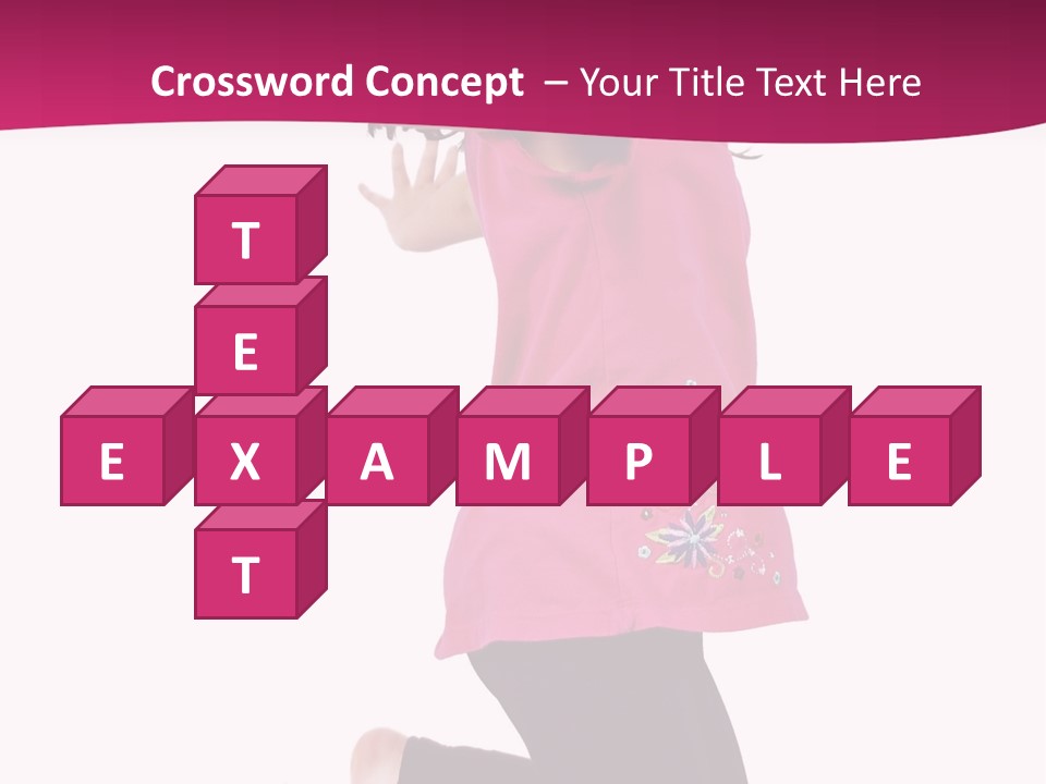 A Young Girl Jumping In The Air With Her Arms Outstretched PowerPoint Template