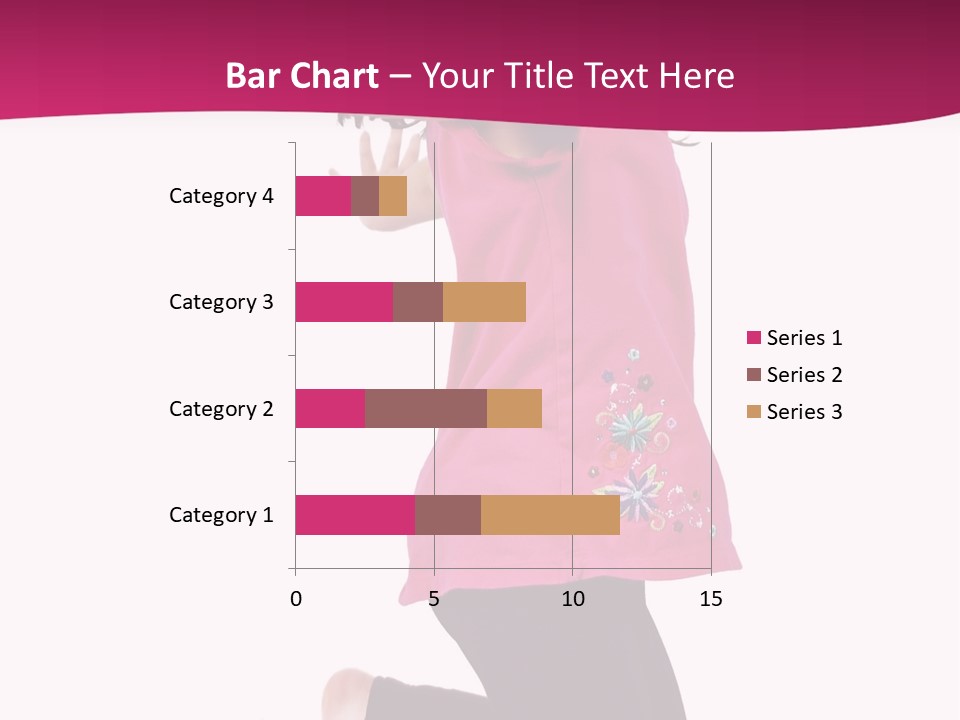 A Young Girl Jumping In The Air With Her Arms Outstretched PowerPoint Template