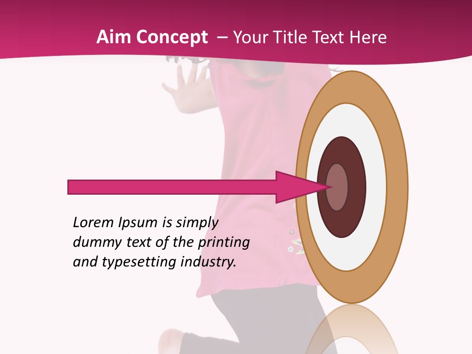 A Young Girl Jumping In The Air With Her Arms Outstretched PowerPoint Template