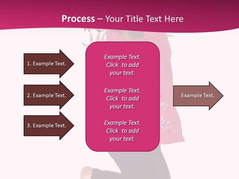 A Young Girl Jumping In The Air With Her Arms Outstretched PowerPoint Template