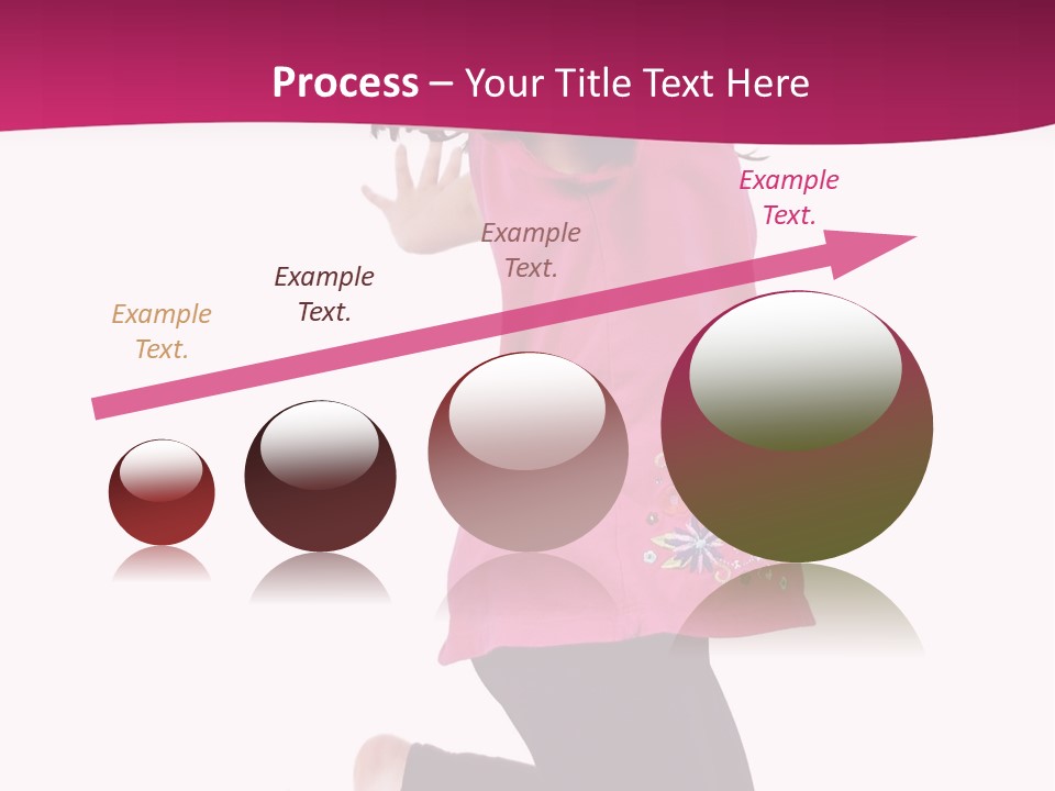 A Young Girl Jumping In The Air With Her Arms Outstretched PowerPoint Template