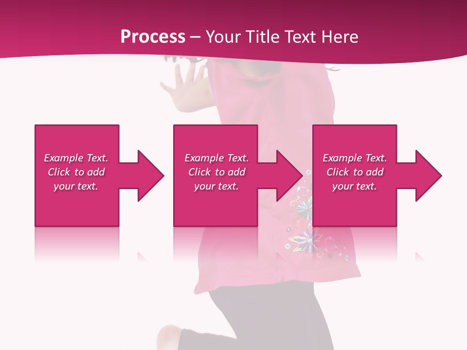 A Young Girl Jumping In The Air With Her Arms Outstretched PowerPoint Template