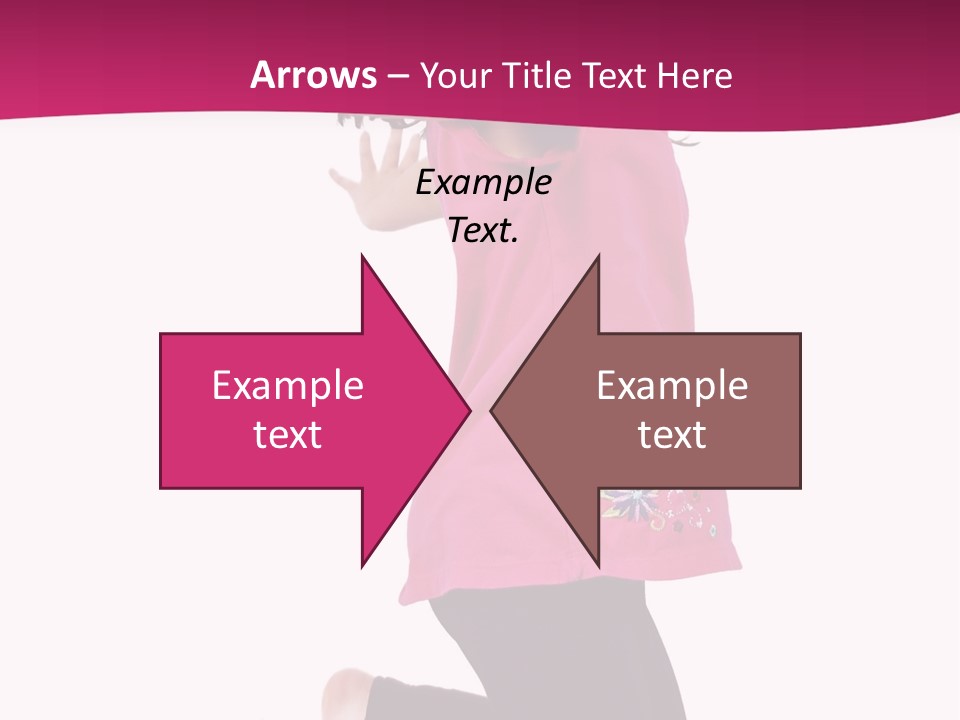 A Young Girl Jumping In The Air With Her Arms Outstretched PowerPoint Template