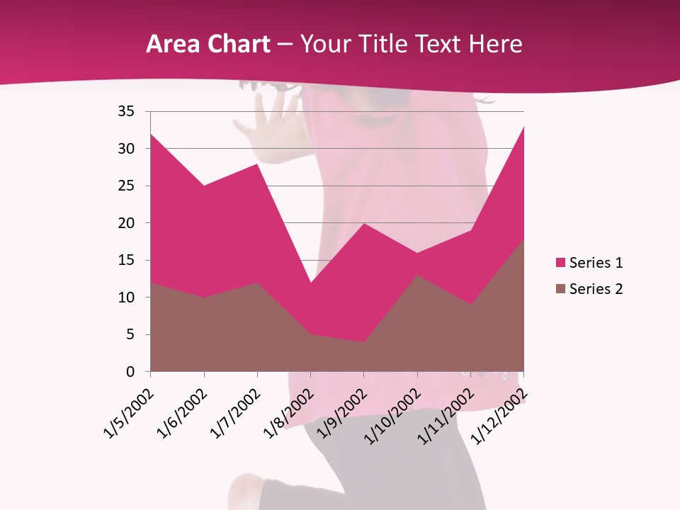 A Young Girl Jumping In The Air With Her Arms Outstretched PowerPoint Template